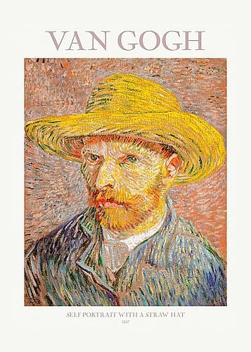 Self Portrait With Straw Hat Fashion Print