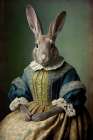 Mrs Bunny Art Print