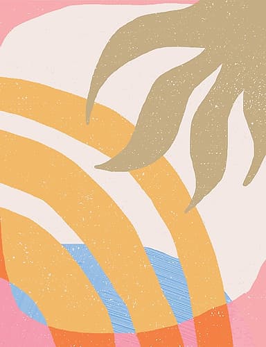 Sun and Botanics Beach Print
