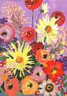 Sunny asters and anemones Art Print
