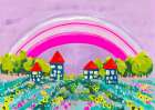 Opera Rose Rainbow Art Print