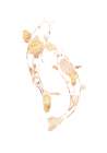 Gold koi fish silhouettes Art Print