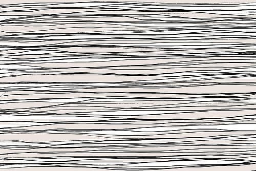 Black on Beige Lines Art Print