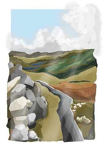 Diamond Hill-Ireland-Connemara Art Print Art Print