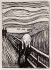 Skriet - The Scream - Mono Black & White Print