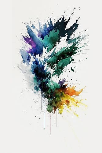 Colorful Splash Art Print