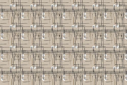 White Dots Pattern Art Print