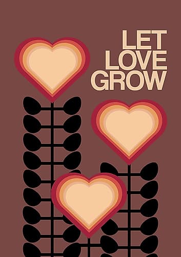 Let Love Grow Brown Art Print