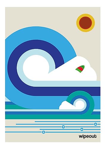 Wipeout Beach Print