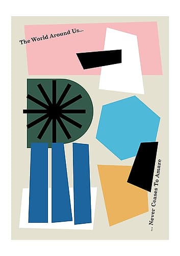 The World Around Us Grey Art Print