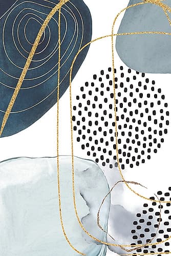 Shapley Blue-4 Minimalist Print
