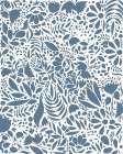 Scandi blue white pattern 2 Art Print