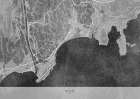 Gray vintage map of Nice France Art Print
