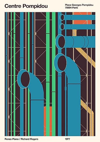 Pompidou Art Print