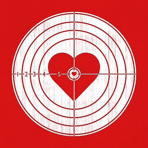 Hit Me In the Heart Minimalist Print