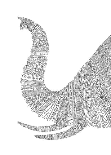 Elephant NAo3 Art Print