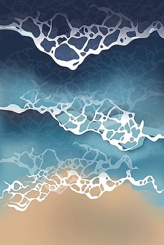 Ocean Waves Beach Print