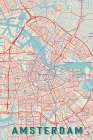 Retro Map   Amsterdam Art Print