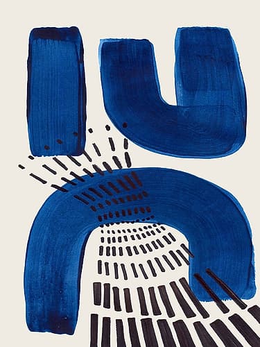 Blue Magnet Minimalist Print