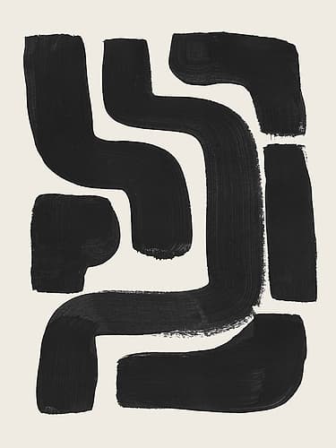Ink Maze Minimalist Print