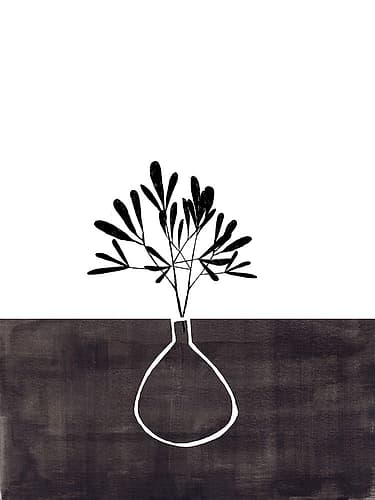 Ink Vase Art abstrait reproduction