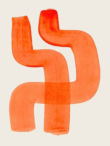 Midnight Hug Abstract Art Print