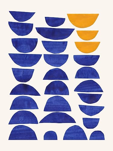 Sunset Waves Minimalist Print