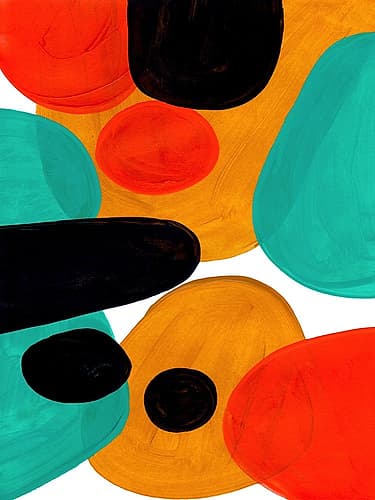 Teal Rollie Pollie Art Print