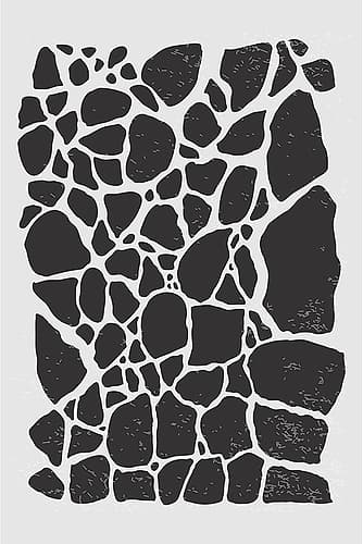 Geometric Rocky Pattern Minimalist Print