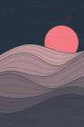 Minimal Pink Sunset #2 Art Print
