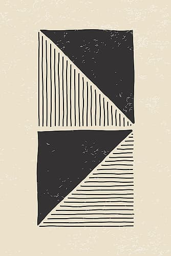 Abstract Black Set #2 Art Print