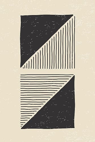 Abstract Black Set #4 Art Print