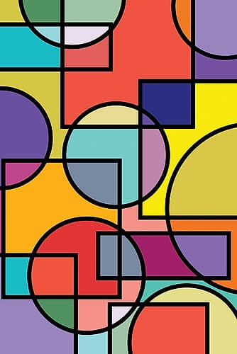Abstract Circles Collection #1 Art Print