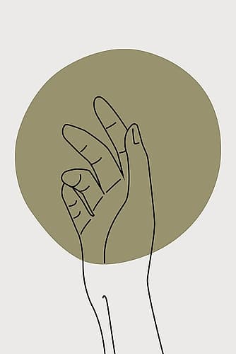 Abstract Minimal Hand #1 Minimalist Print