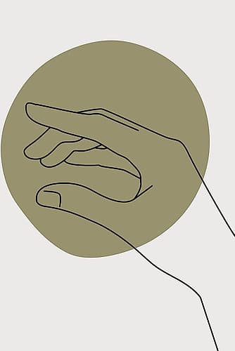 Abstract Minimal Hand #2 Minimalist Print