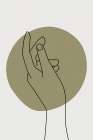Abstract Minimal Hand #3 Art Print