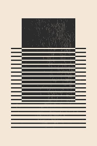 Black And White Line Series #4 Art Print
