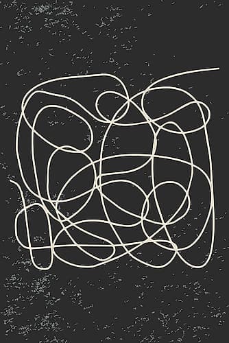 Black And White Lines #1 Art Print