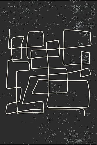 Black And White Lines #2 Art Print