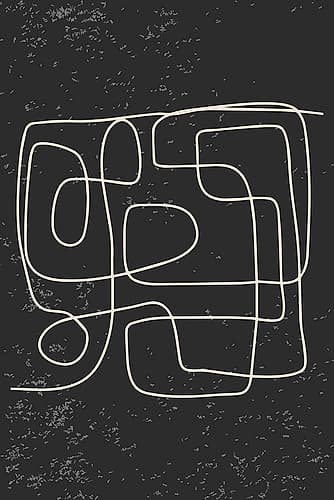 Black And White Lines #3 Art Print
