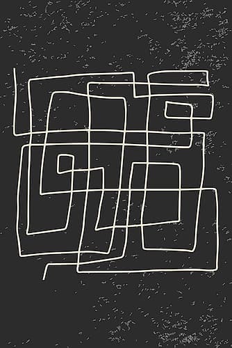 Black And White Lines #4 Art Print