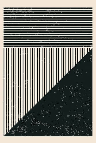 Black And White Lines Series #3 Art Print