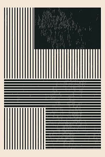 Black And White Minimal Series #1 Art Print