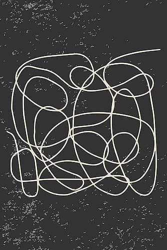 Black And White One Line #1 Art Print