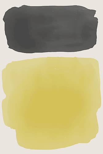 Black And Yellow Watercolor #4 Minimalist Print
