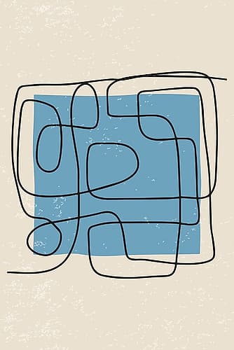 Blue Backed Lines Art Print