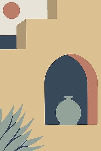 Boho Minimal Design #3 Art Print