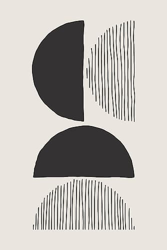 Circles and Lines #4 Art Print