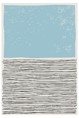 Light Blue Minimal Art Print