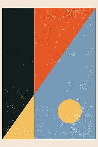 Minimal Abstract Shapes Series #6 Minimalist Print